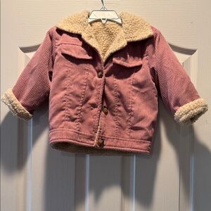Cozy Pink Corduroy Kids Jacket
